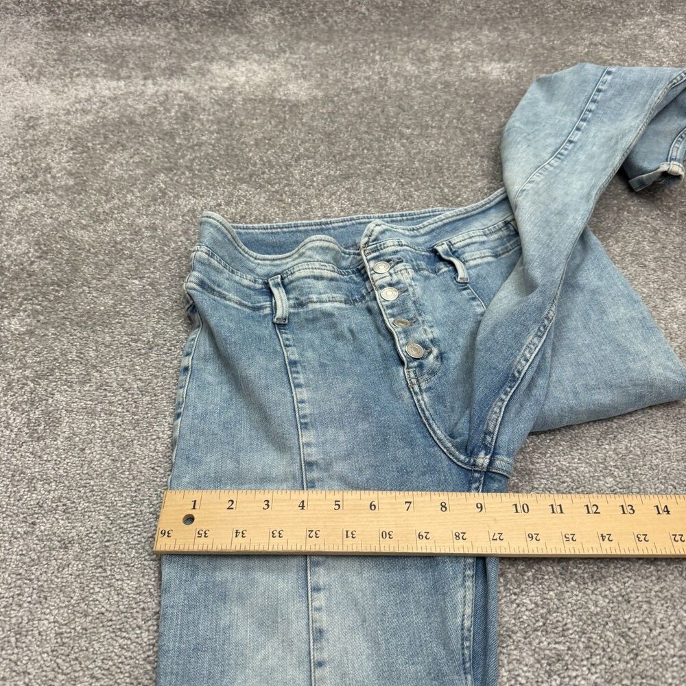 Free People We The Free Jayde Flared Button Fly Denim Jeans Womens 29 High Rise - Picture 12 of 15